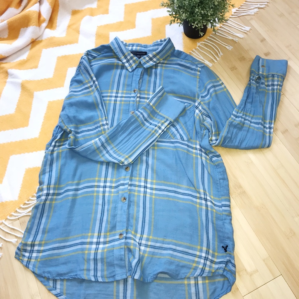 American Eagle Plaid Button Down